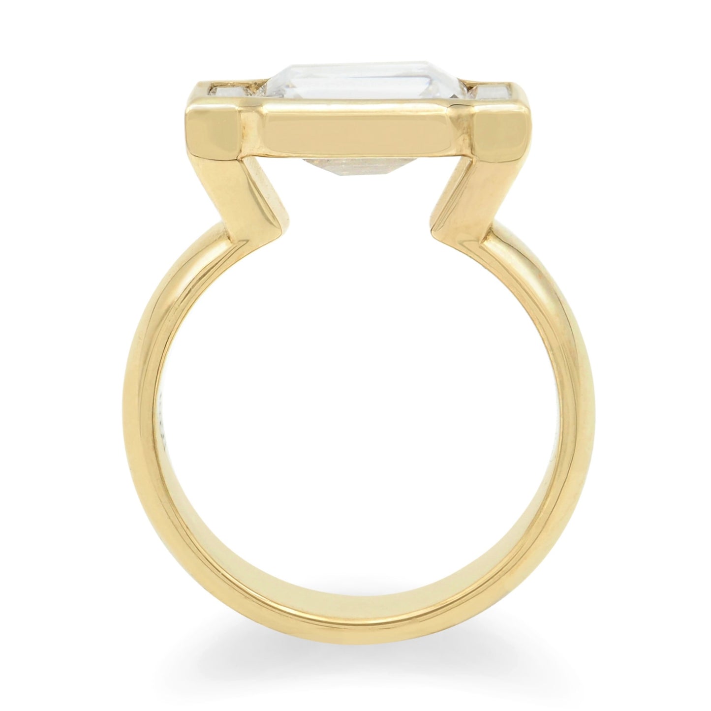 Mahan Ring • White Diamond • Yellow Gold