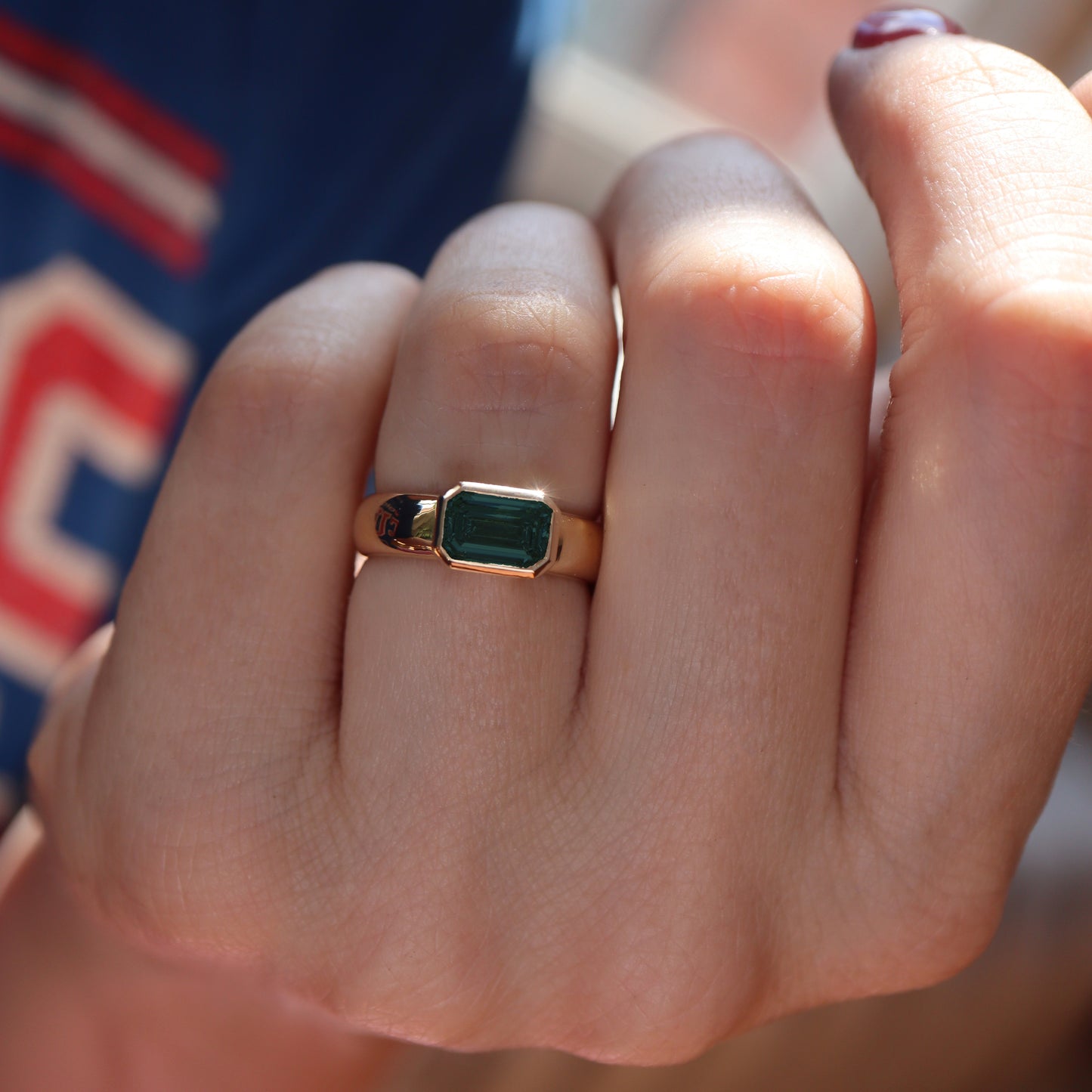 Rowlands Ring • Teal Sapphire